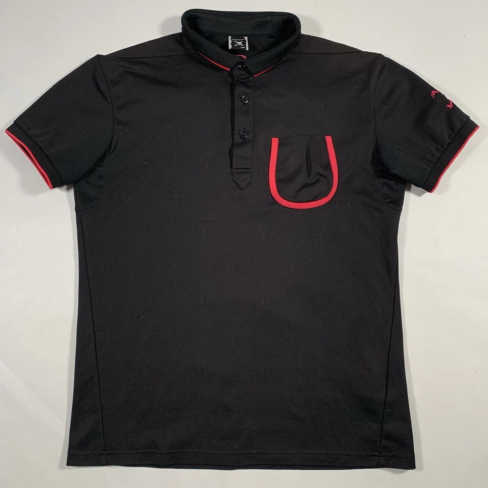 Polo de golf Oakley Skull mediano para mujer negro rosa bordado bolsillo Foto 2 de 4