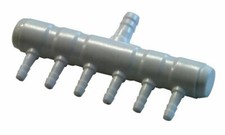 6 Way Air Manifold - Plastic Air Line Splitter 8mm-4mm Aquarium Pond Hydroponic