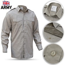 Surplus Shirt British Army Short Long Sleeve Tropical Lightweight Stone Gray