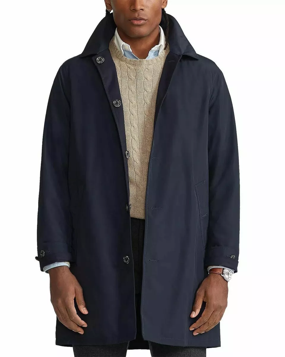Ralph lauren navy trench coat hotsell