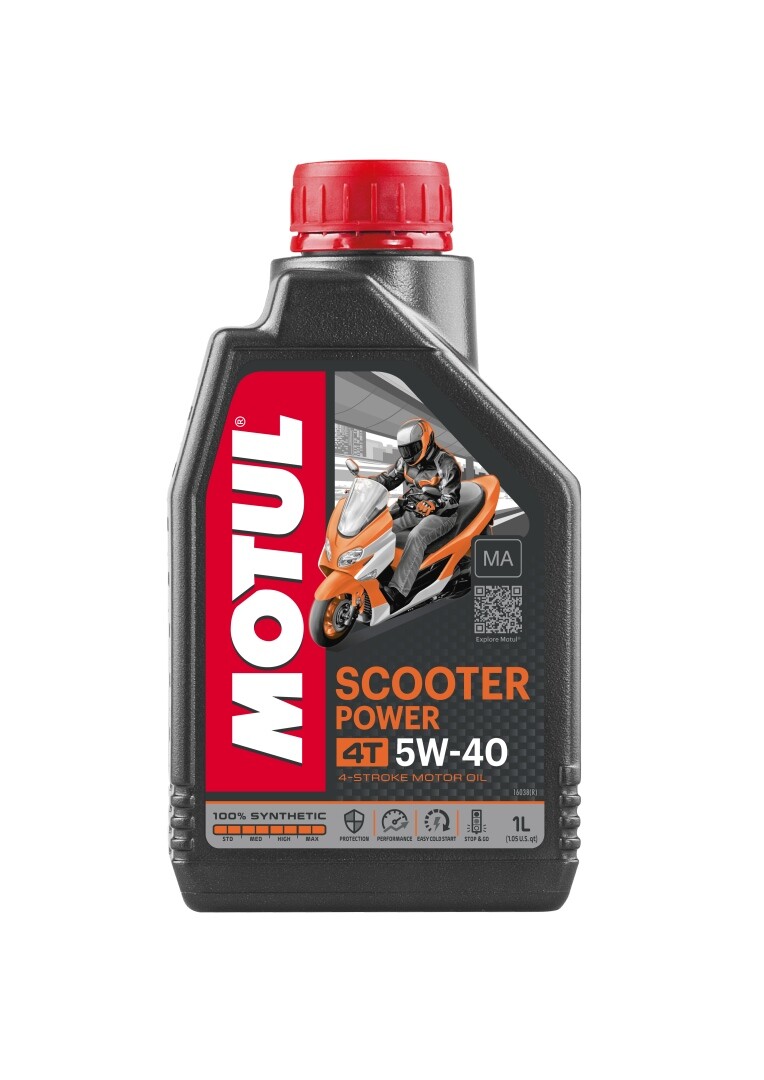 Motul Scooter Power 4T huile moteur 5W40 1L pour scooter maxi et 125cc