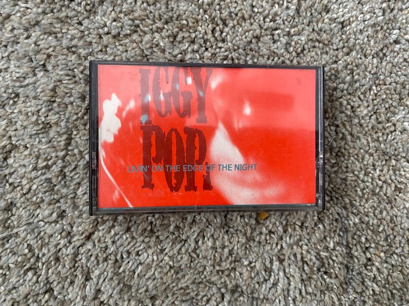 Iggy Pop Livin' On The Edge Of The Night Album Cassette  1990 Alternative Punk