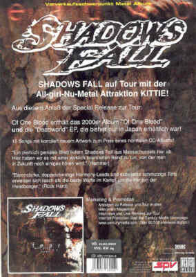 Shadows Fall - Fear Will.., Fullcolour Press-Sheet A4