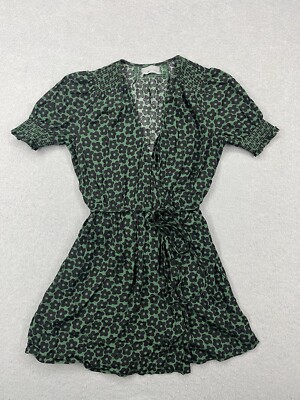 Urban Outfitters Dress Wrap V Neck Floral Puff Sleeve Retro Y2K Black Green | eBay Urban Outfitters Dress Wrap V Neck Floral Puff Sleeve Retro Y2K Black Green | eBay