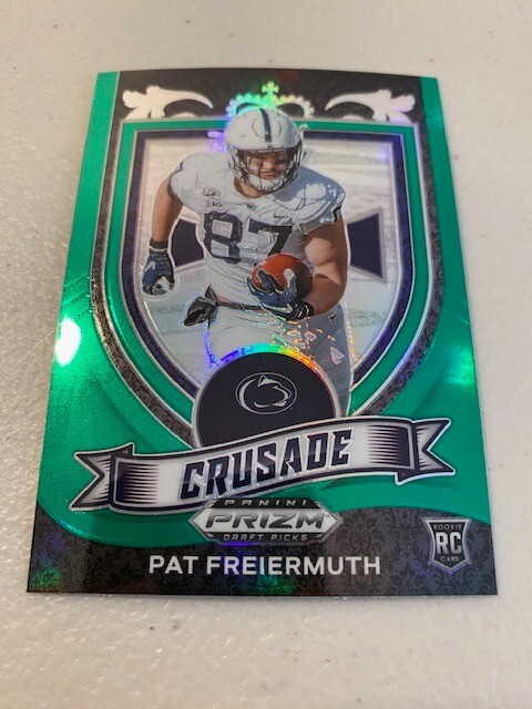 Pat Freiermuth Green Prizm Rookie RC 2021 Prizm Draft Picks Crusade 173 Steelers