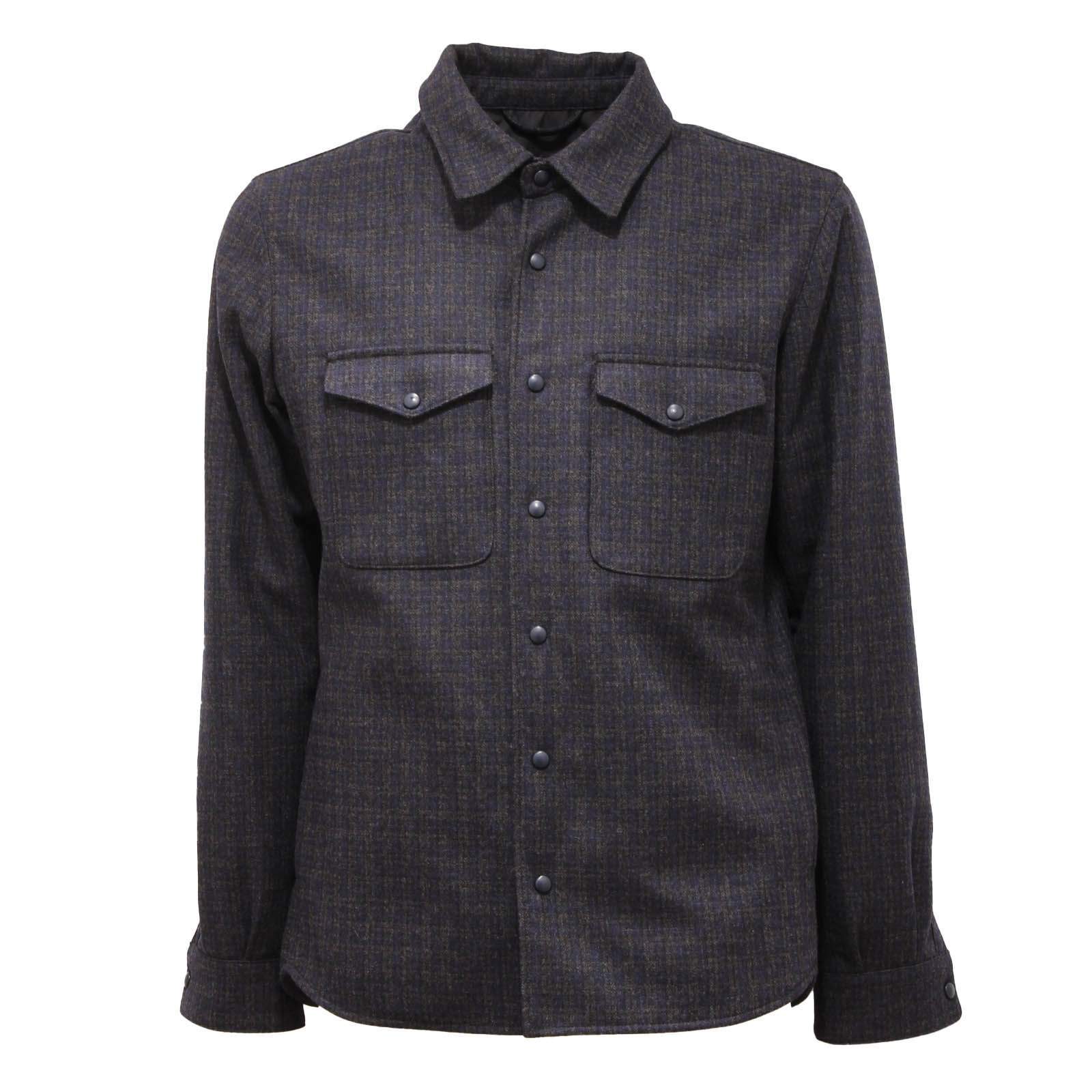 4001AP мужская куртка giacca camicia uomo MAZZARELLI CORTINA синего цвета