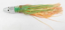Big Game Squid Skirt Saltwater Trolling Fishing Lure Green & Orange 8"    TF