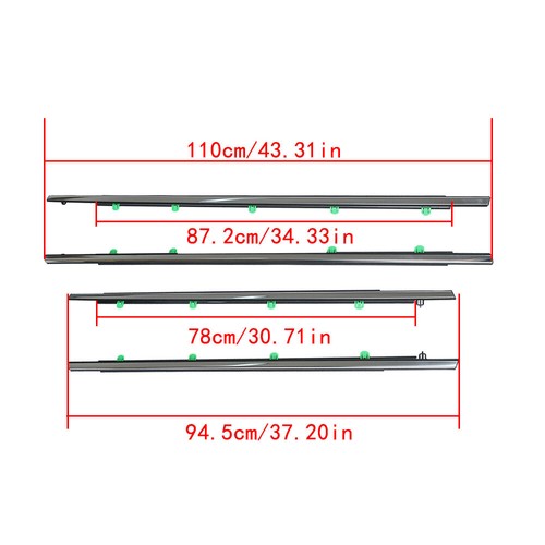 For 2012-2016 Honda Cr-v Crv 4x Window Weatherstrip Molding Trim Seals Chrome - Picture 6 of 12