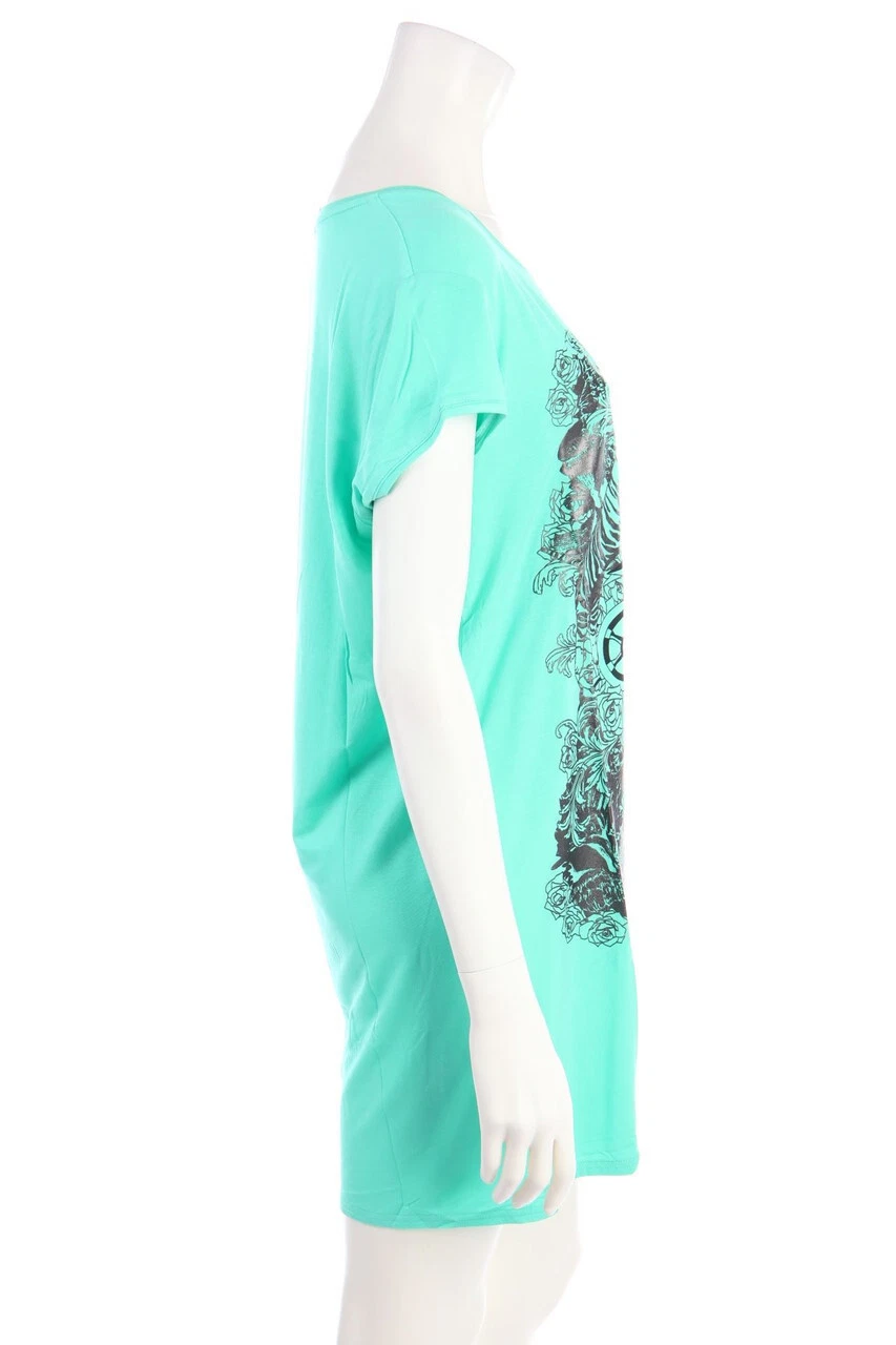 Abito VERSACE JEANS Stampa M verde smeraldo nero NUOVO