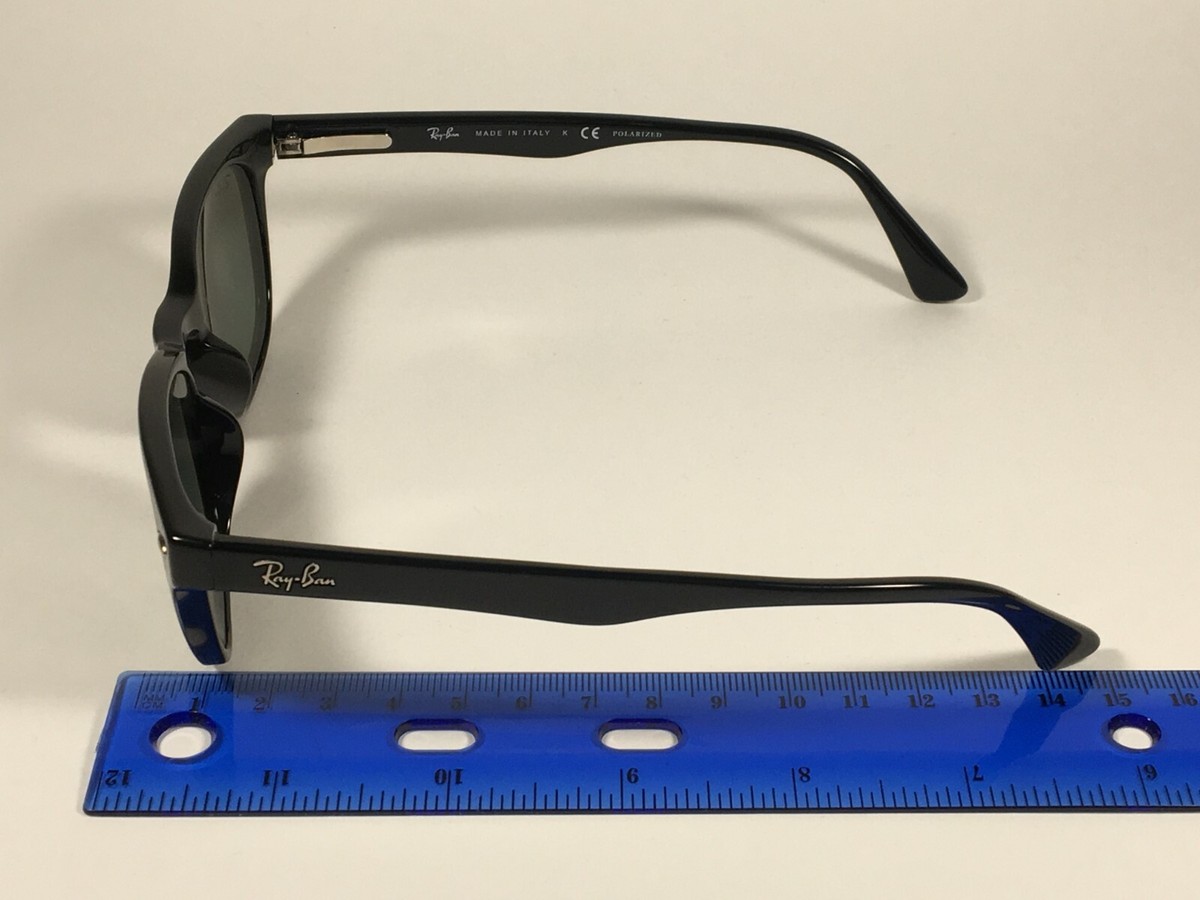 Ray-Ban RB4140 601/58 Polarized Keyhole Sunglasses Black 