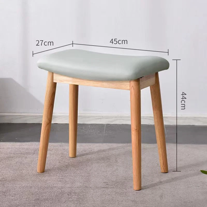 Dressing stool stool Saddle stool Solid wood soft bag stool Bedroom desk stool - Image 4 of 4