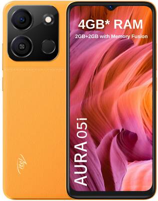 itel Aura 05i 4G Orange 2GB 32GB 4000 Mah Type C 5MP Dual