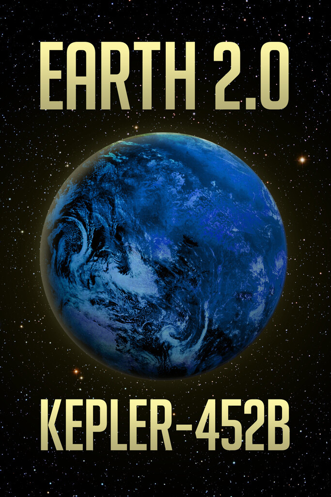 Earth 2 Kepler 452B Earthlike Planet Cool Wall Decor Art Print