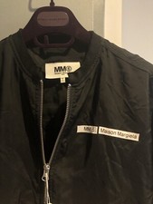 Maison Margiela Mm6 Black Bomber Jacket Backprint Size 38 New With Tag £ 650
