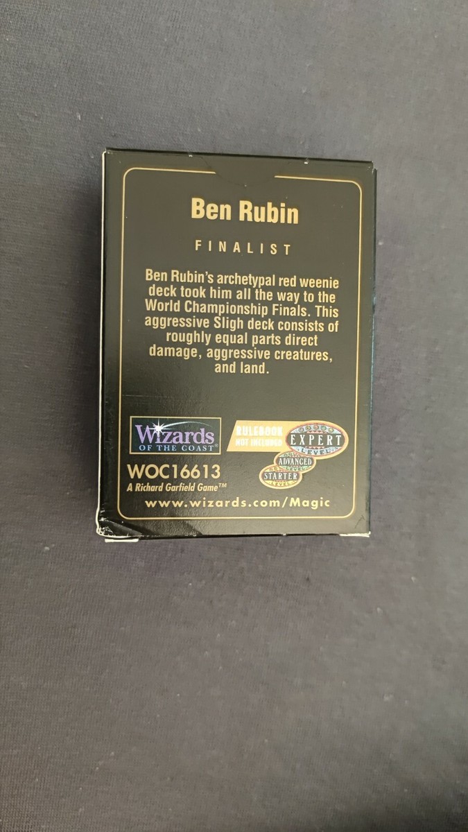 マジック：ザ・ギャザリング World Championship Decks 1998 Ben Rubin 1998 Ben Rubin Decklist Card - World Championship Decks