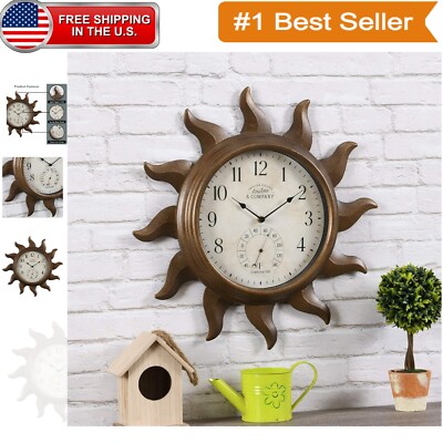 decorative outdoor thermometer and clock