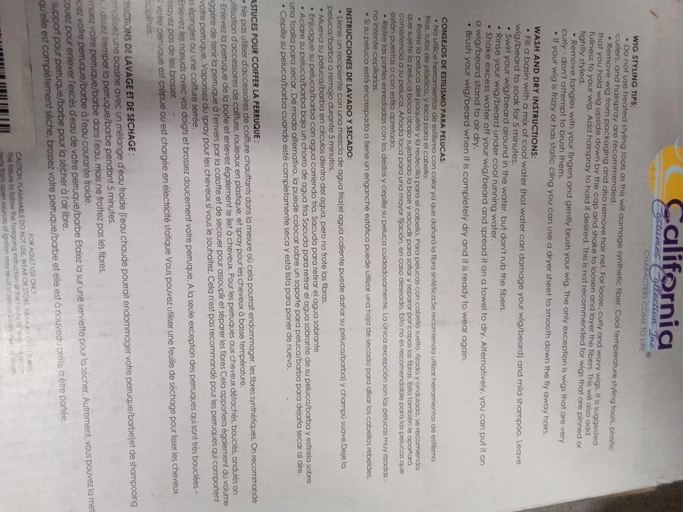 Peluca Disfraz Halloween Diosa Mística Nueva Foto 4 de 4