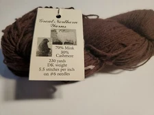 Great Northern Yarns 70% Mink 30% Cashmere   Brown