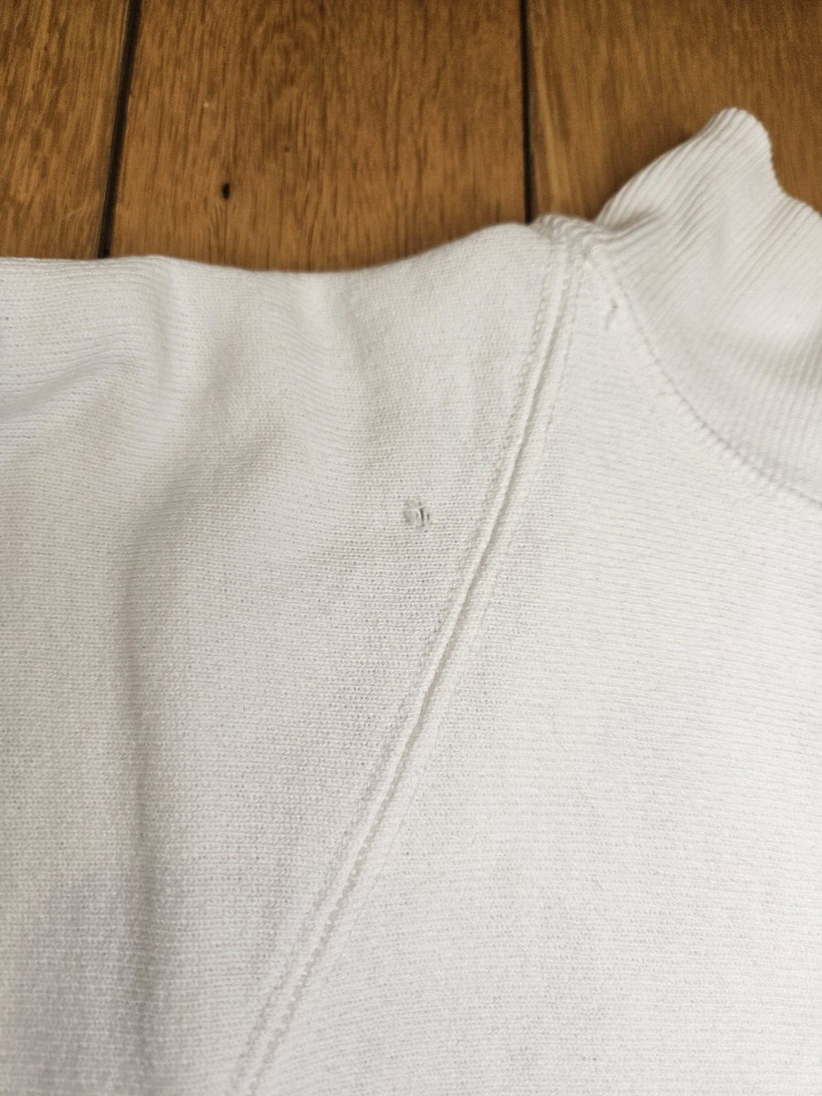 Vintage 90s CHAMPION Reverse Weave Mock Neck White Vintage 90s CHAMPION Reverse Weave Mock Neck White