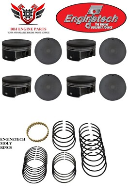 #ad 8 ENGINETECH GM CHEVROLET GM GENIII 6.0 LQ9 LS2 G8 NEW PISTONS AND RINGS $288.49
