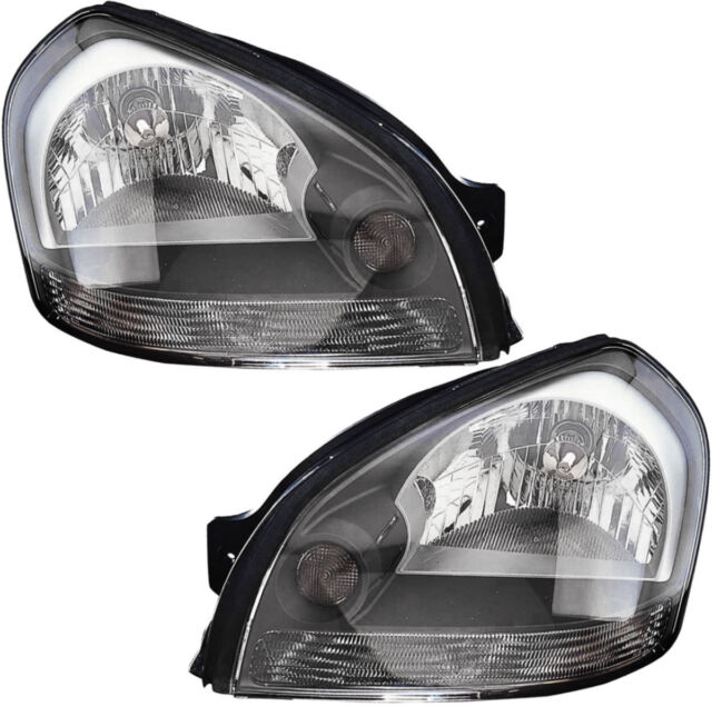 Headlights Headlight Assembly w/Bulb NEW Pair Set for 0509 Hyundai Tucson eBay