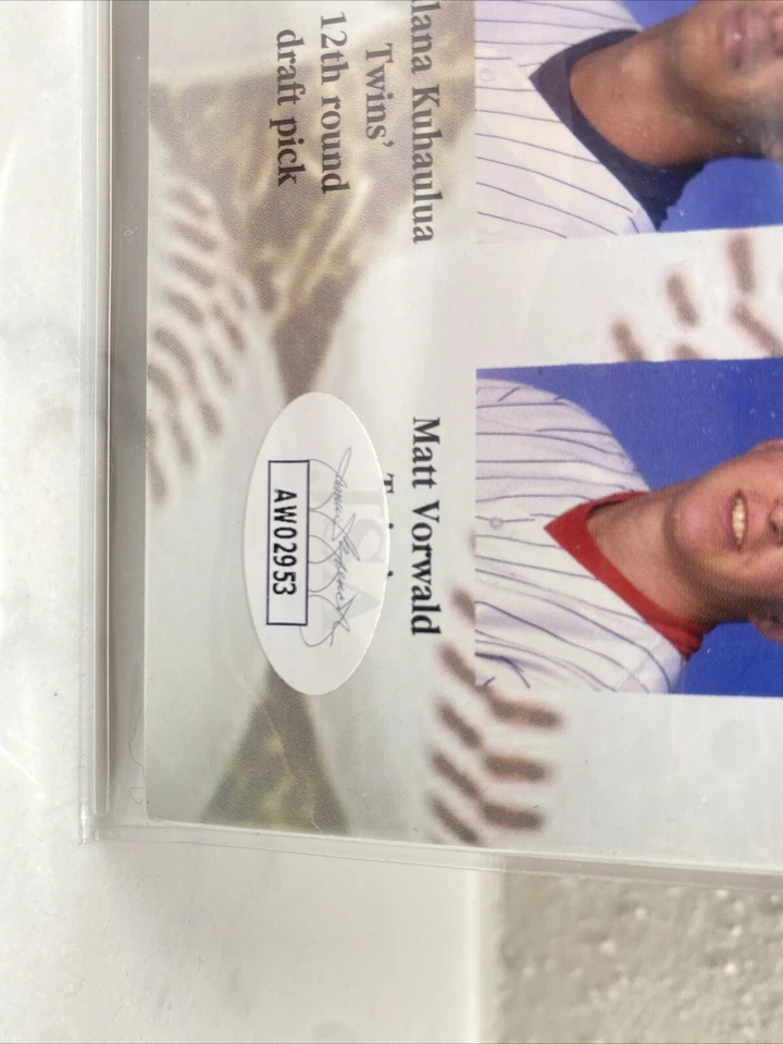 Quad City River Bandits 2002 Souvenir Program - Autographed Joe Mauer - JSA COA - Image 3 of 4