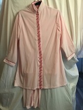 Vintage Sears 3 Piece Pink Pajama Pant Set Sz. 36/large EUC
