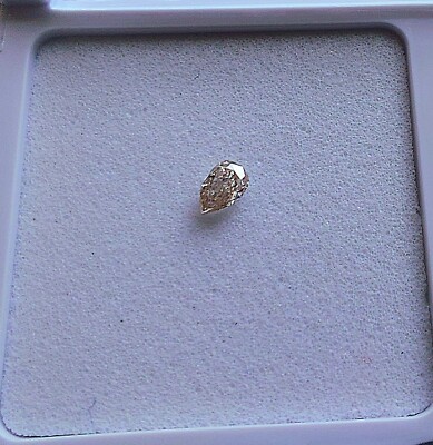 0.07ct AUSTRALIAN PINK DIAMOND Fancy Light Pink Pear Clarity SI1 Rare HIGH GRADE