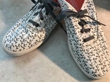 Ladies KEDS cream/white with gray leaf print size 10 US/7.5 UK/41.0 EUR