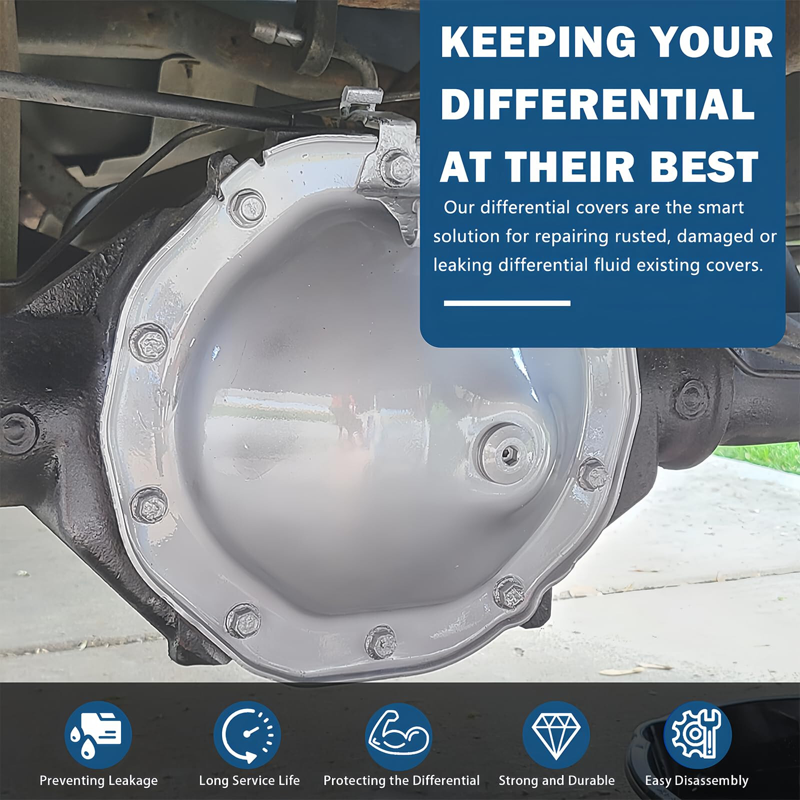 Rear Differential Cover with Gasket & Magnet Compatible with GMC ...