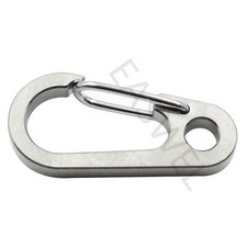Titanium Carabiner Ti Keychain EDC Snap Hook TC4 Spring Clip Key Ring USA