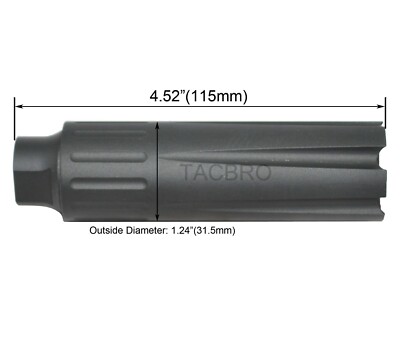 Black 4.5'' 1/2x36 Linear Comp Anodized Aluminum For 9MM