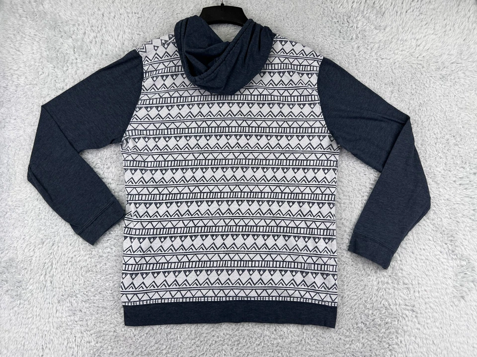 Volcom Sweater Youth Boys Large Black White Southwest Pattern Lightweight Hoodie - Image 2 of 4