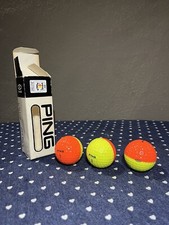 3x Ping Eye 1. Two-Color Golf Ball Yellow Orange. Two Toned. With Box. Unused