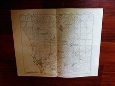 Vintage USGS Map Water Supply Sources Vicinity San Diego CA Mt Tecarte Watershed