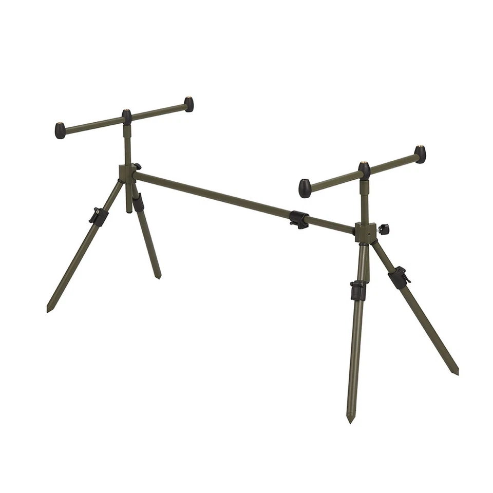 Behr Alu Rod Pod mit Buzzer Bar für 3 Ruten 4 Bein Rutenhalter ausziehbar Rodpod - Bild 1 von 1