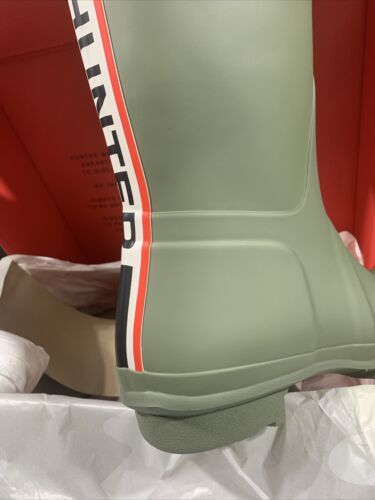 New HUNTER Original Short Rubber Rain Boots Lichen Green Size 11 - Picture 4 of 9