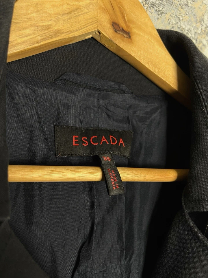 Escada Vintage Women's Size 36 Denim Coat Jacket Made in Germany - Imagem 4 de 4