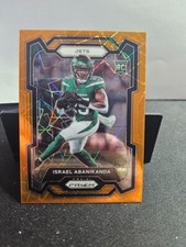 2023 Panini Prizm Football Israel Abanikanda ROOKIE CARD Orange Lazer  