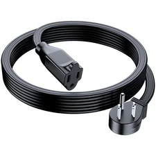 10-Foot Extension Cord with 1 Outlet 45 Angled Flat Plug 16 AWG Black