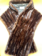 Vintage Brown Mink Wrap, Mint Condition 1940-1950 s