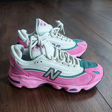 New Balance 1000 Low Top Lace-Up Trainers Pink/White/Teal UK 5 M1000MC