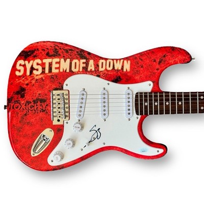 Serj Tankian Signed Custom Guitar Graphics JSA COA System of a