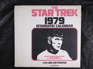 UNOPEND in Original Packing Box STAR TREK 1979 CALENDAR~SPOCK on Package~