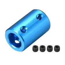 Shaft Coupling 8mm to 10mm Bore L25xD16 Robot Motor Wheel Rigid Coupler Blue
