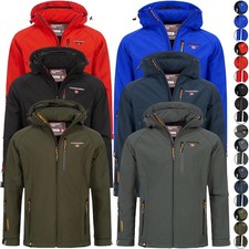 Mens Hooded Softshell Coat Canadian Peak Waterproof Windproof Outdoor Jacket