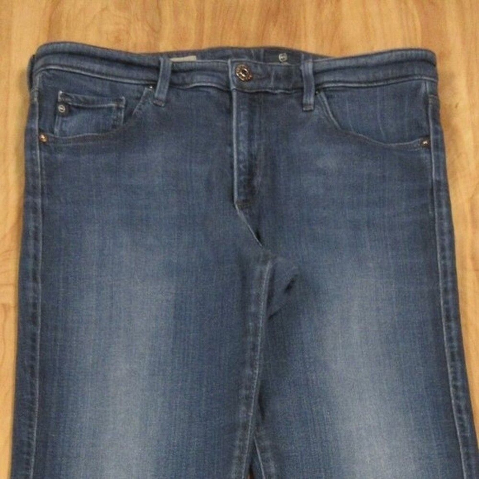 AG ADRIANO GOLDSCHMIED The Prima Mid Rise Cigarette Leg Denim Jeans Sz 30 (31.5)