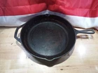 VINTAGE Lodge Cast Iron Skillet 12 Inch 10SK Made in USA Needs Restoration
