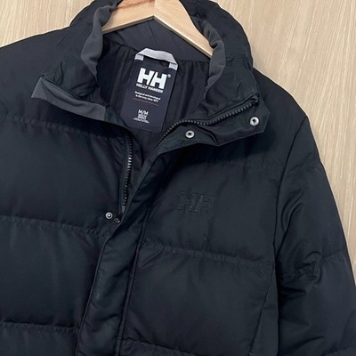Helly Hansen Daunen Puffer Jacke Herren Größe M schwarz Kapuze isoliert