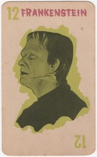 Universal Monsters Old Maid Card 12 Frankenstein Monster 1964 Milton Bradley
